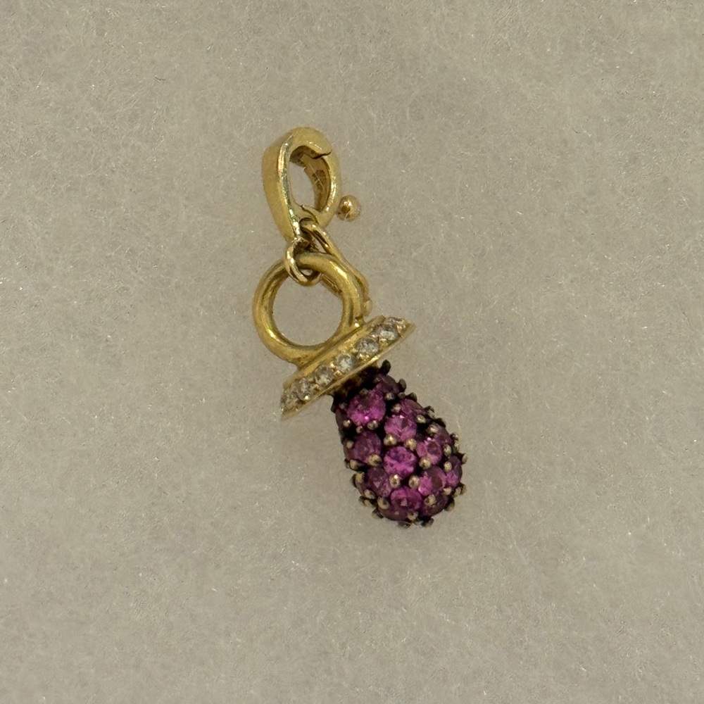 14K Gold Pacifier Pendant - Picture 4 of 7